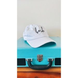 Bride | White with Black Lettering Baseball Hat